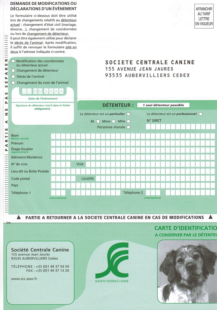 certificat d'identification